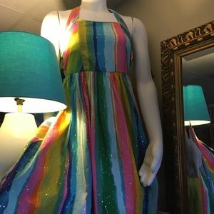 Rainbow Halter Top Dress